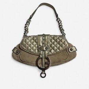 Y2K Guess metallic faux leather mini bag / purse